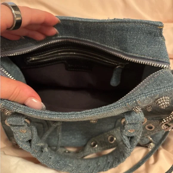 Blue Denim Women's Bag - Faux Balenci*ga - Picture 4 of 4